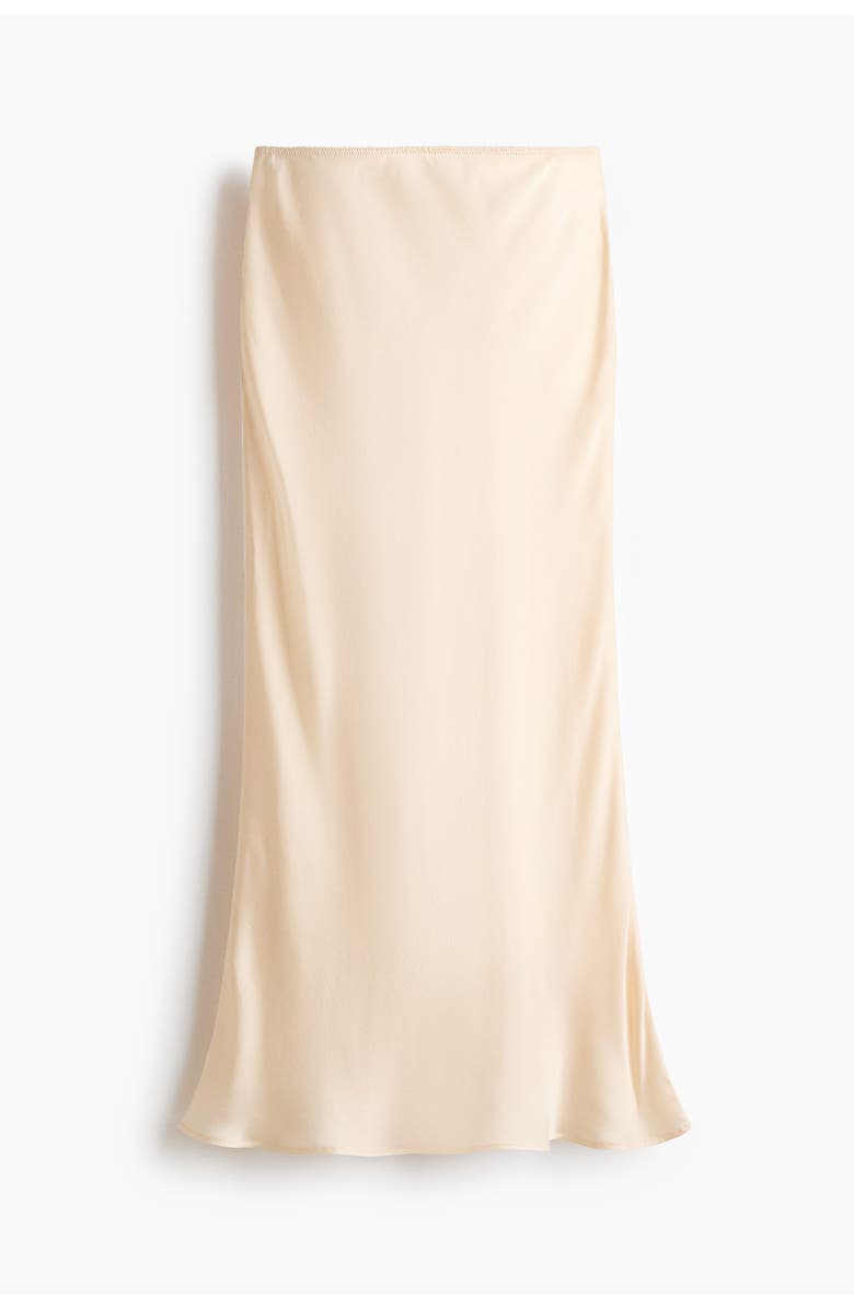 H&M Viscose-blend Slip Skirt, Main, color, Light Beige