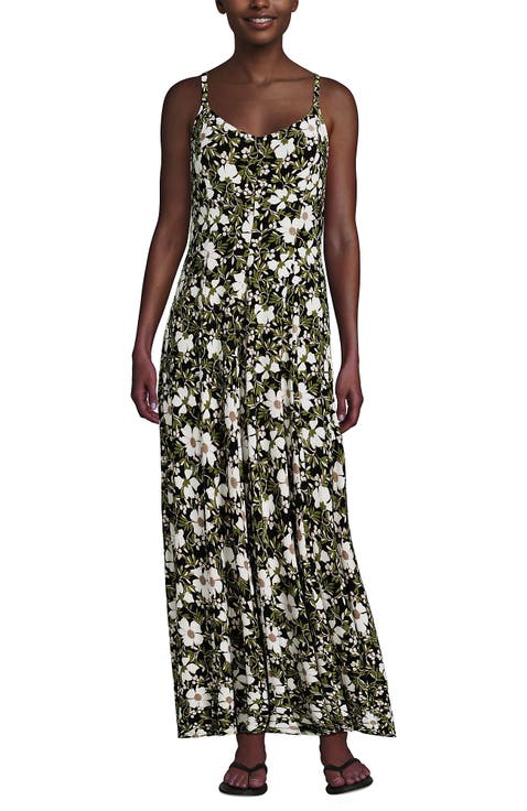 Silky Knit Godet Maxi Dress