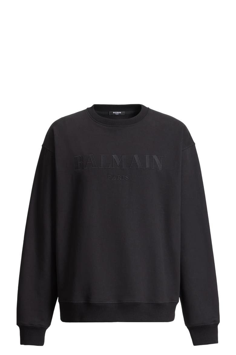 Embroidered Balmain Vintage sweatshirt, Alternate, color, black