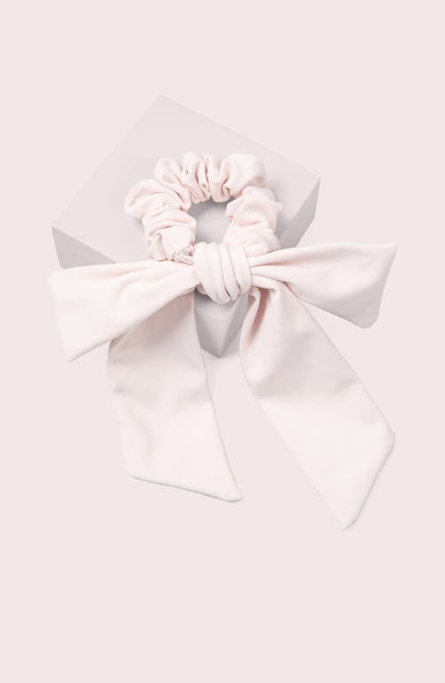 The Hair Edit Goddess Hair Ribbon Scrunchie In White
