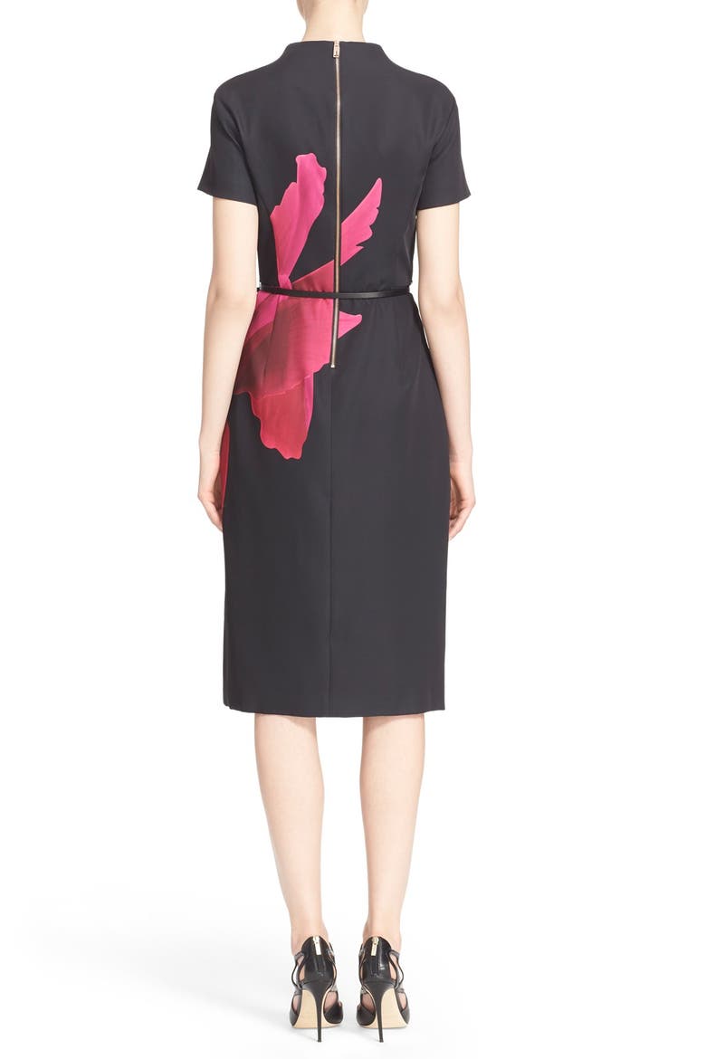 'Sianne' Floral Print Sheath Dress, Alternate, color, DEEP PINK