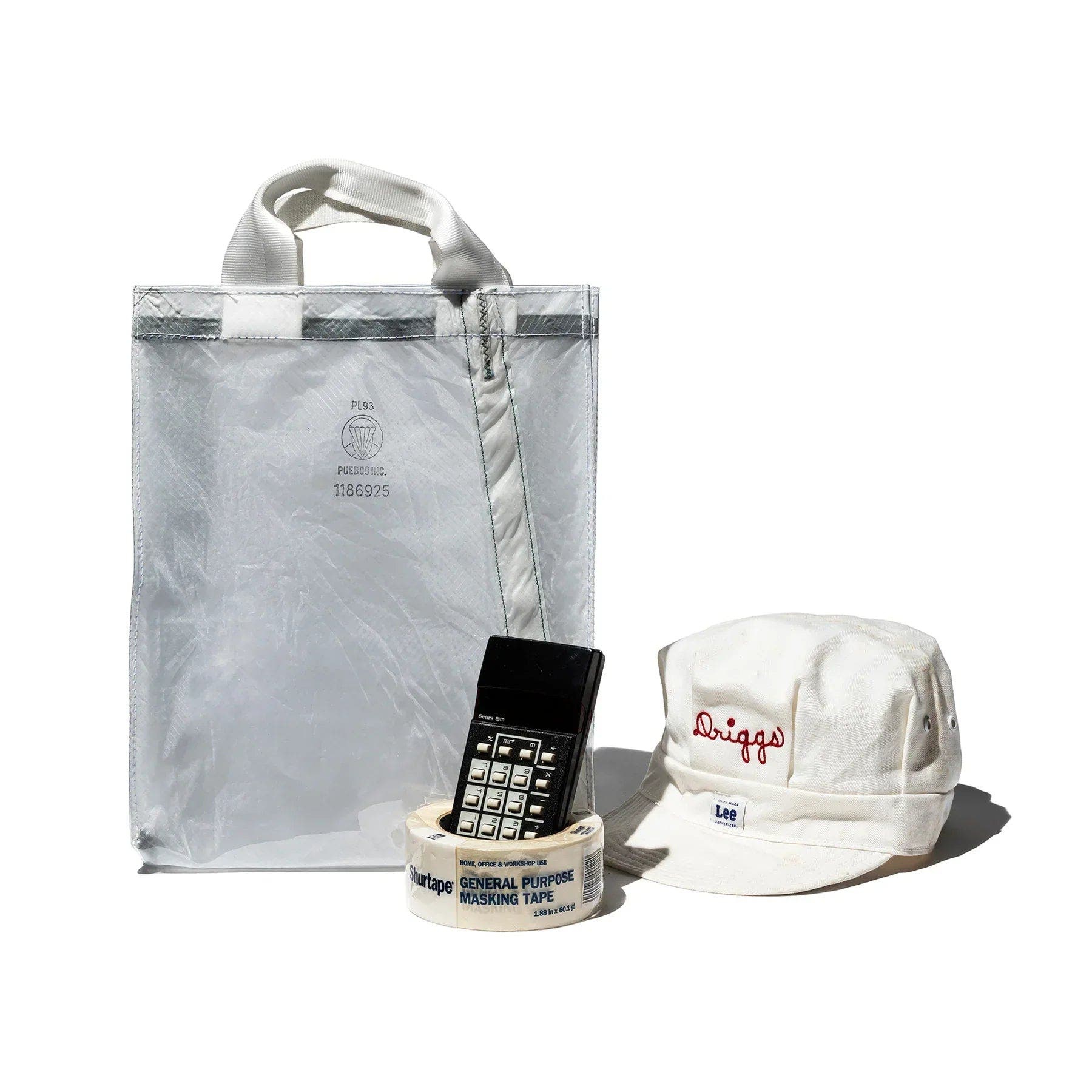 PUEBCO Covered Parachute Document Bag, Alternate, color, White