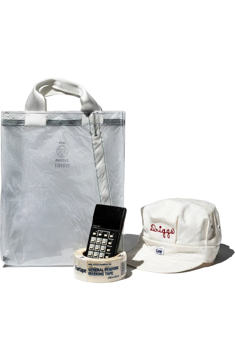 PUEBCO Covered Parachute Document Bag, Alternate, color, White