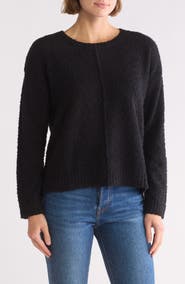 Bobeau Silky Plush Step Hem Sweater