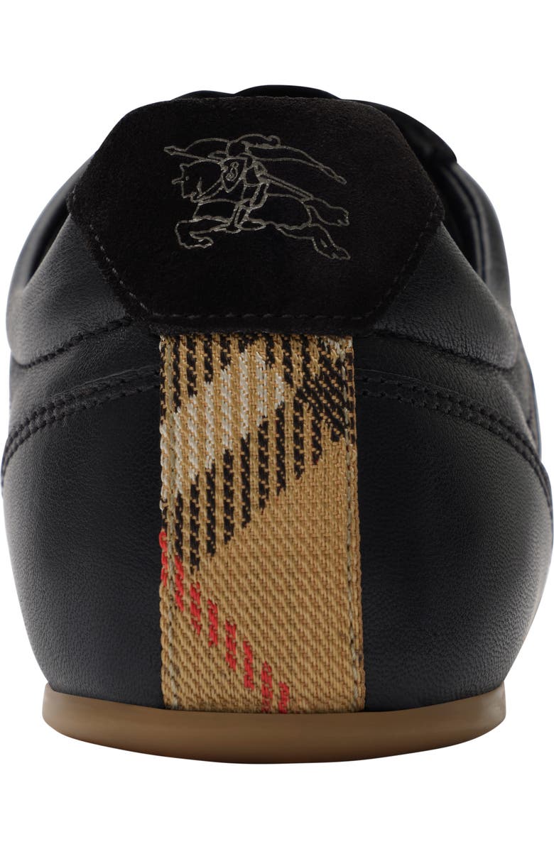 Burberry Leather Knight Runner Sneakers, Alternate, color, Black