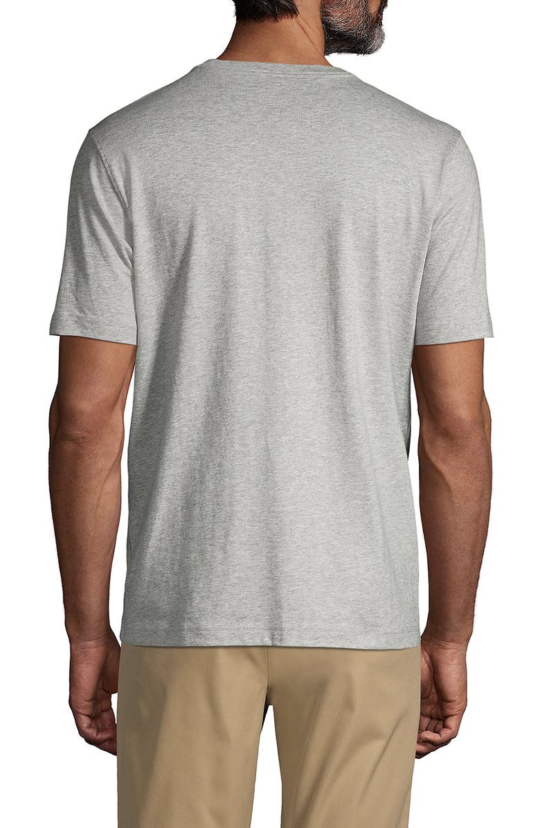 Lands' End School Uniform  Short Sleeve Essential T-shirt, Alternate, color, Gray Heather