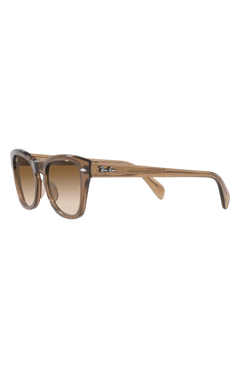 Ray-Ban 50mm Gradient Square Sunglasses, Alternate, color, Light Brown