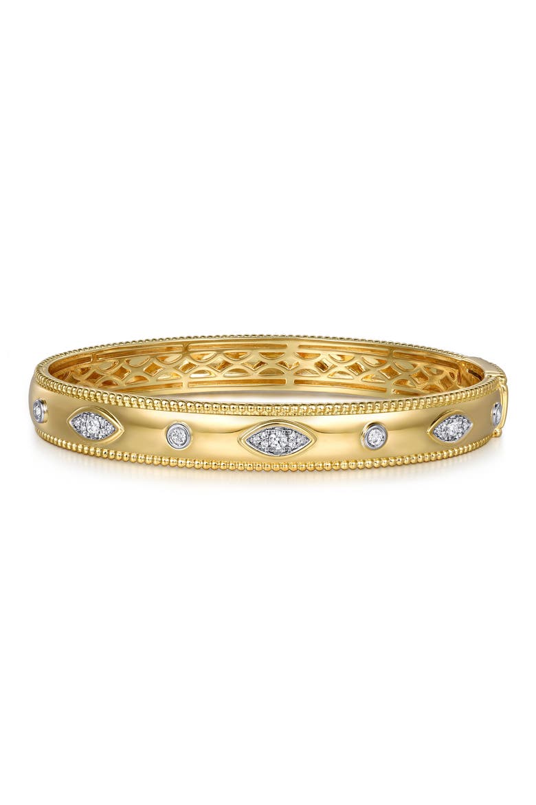 Bujukan 14K Gold Diamond Bangle, Main, color, 14K YELLOW GOLD