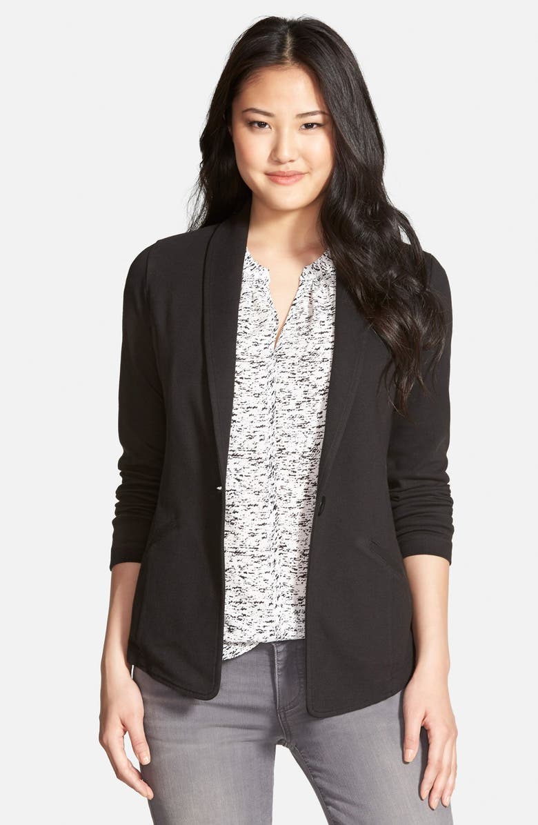 Caslon<sup>®</sup> Shawl Collar Knit Blazer, Main, color, 