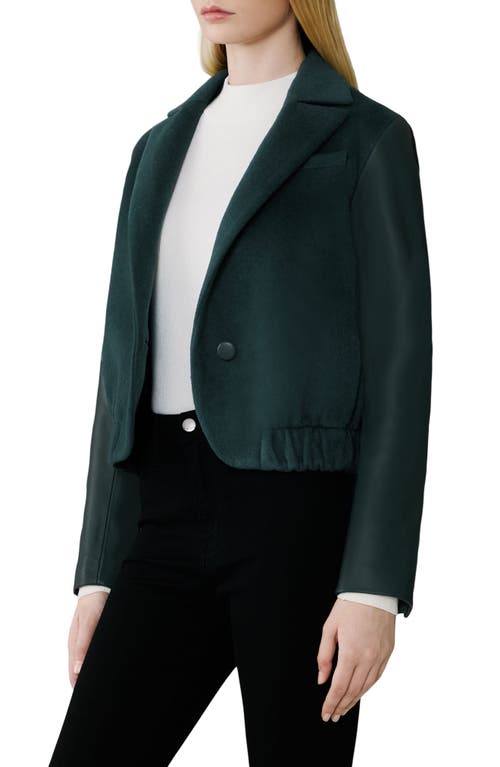 Soia & Kyo Alesse Single Breasted Wool Blend Jacket In Green