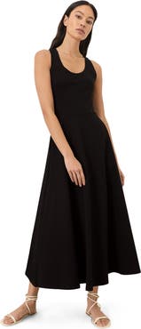 Pact Fit & Flare Open Back Maxi Dress Made With Organic Cotton