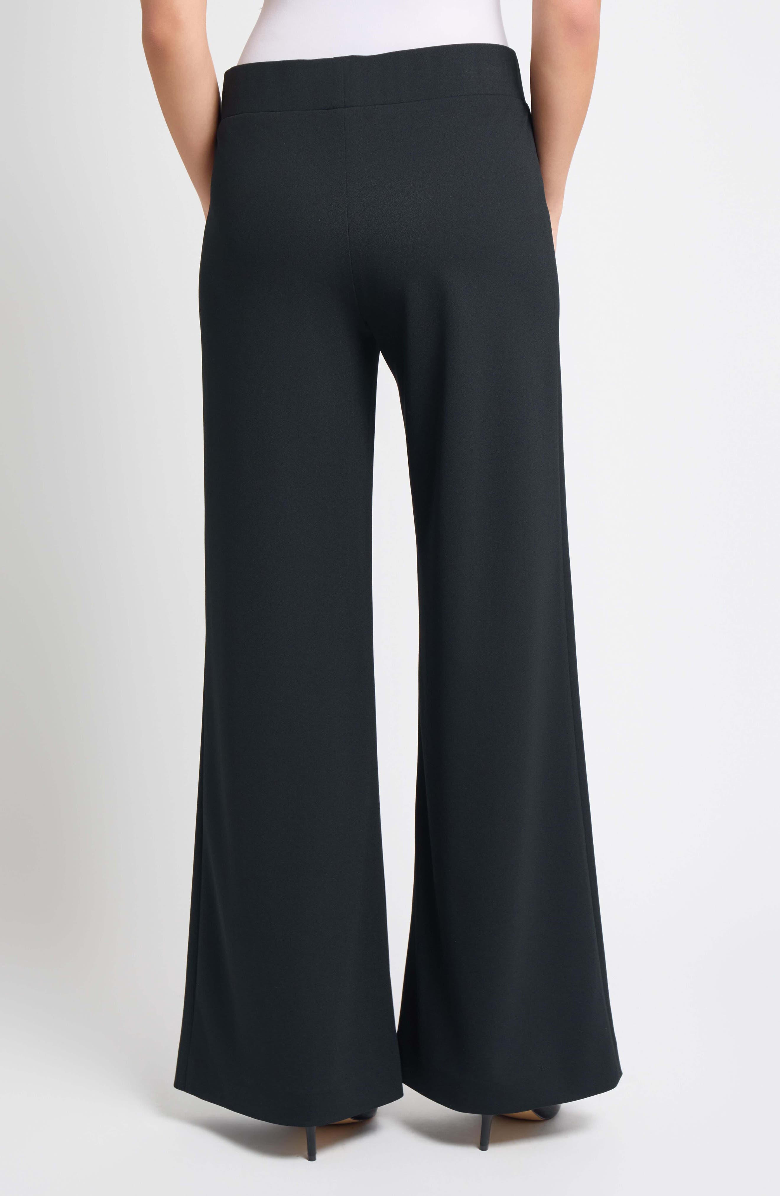 Deco Wide Leg Stretch Crepe Pants - image 2