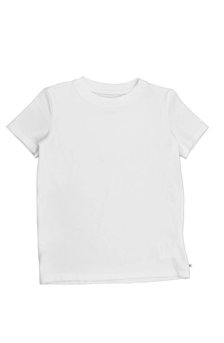 RuffleButts Short Sleeve Basic Tee, Main, color, White