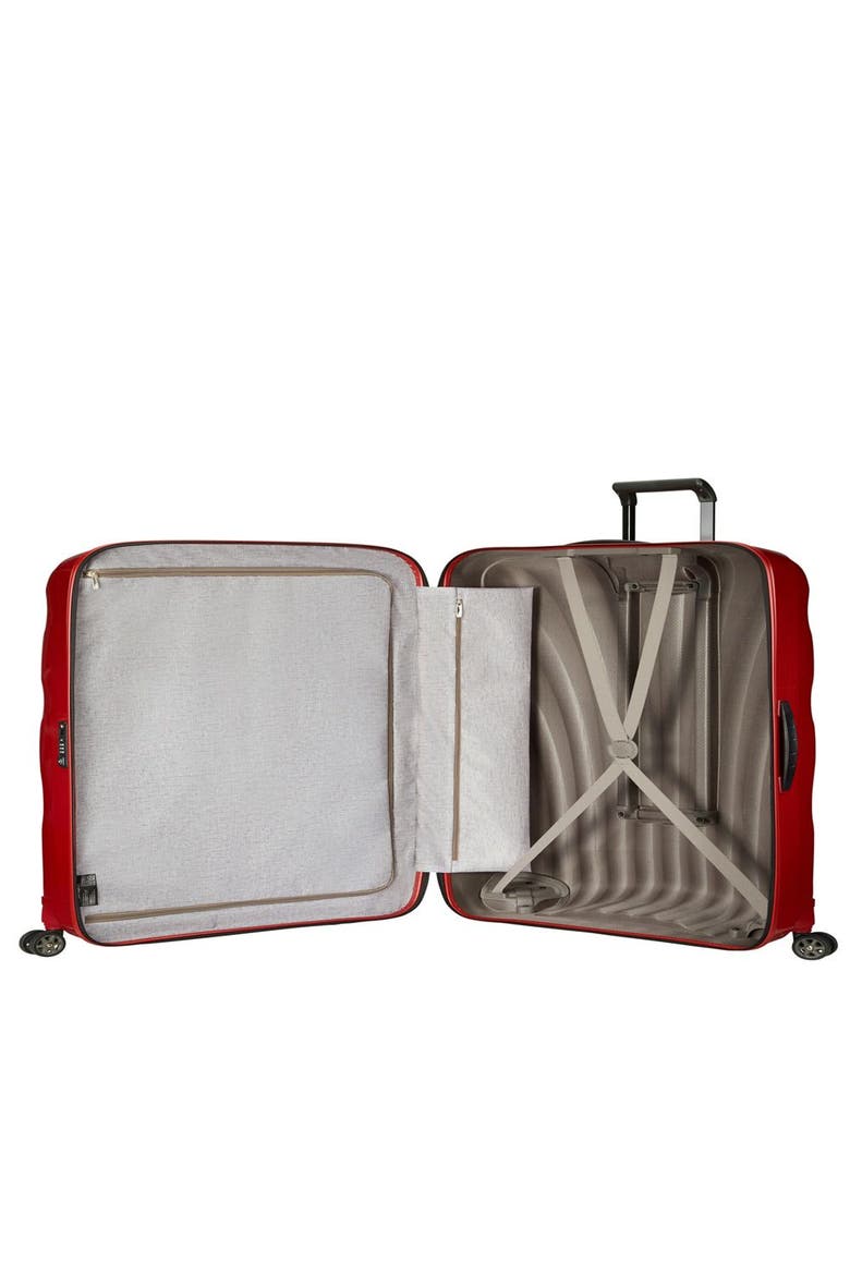 C-LITE Hardside 28" Large Checked Spinner Luggage, Alternate, color, Chili Red