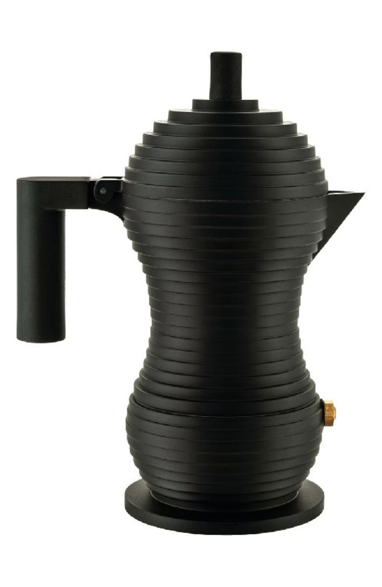 ALESSI Pulcina 1-Cup Espresso Coffee Maker, Main, color, Black Matte