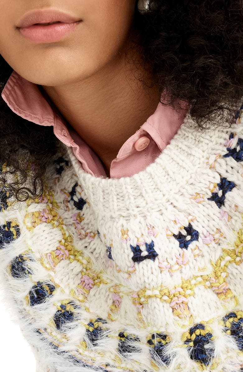 J.Crew The Reeds x J.Crew Fair Isle Fuzzy Sweater, Alternate, color,