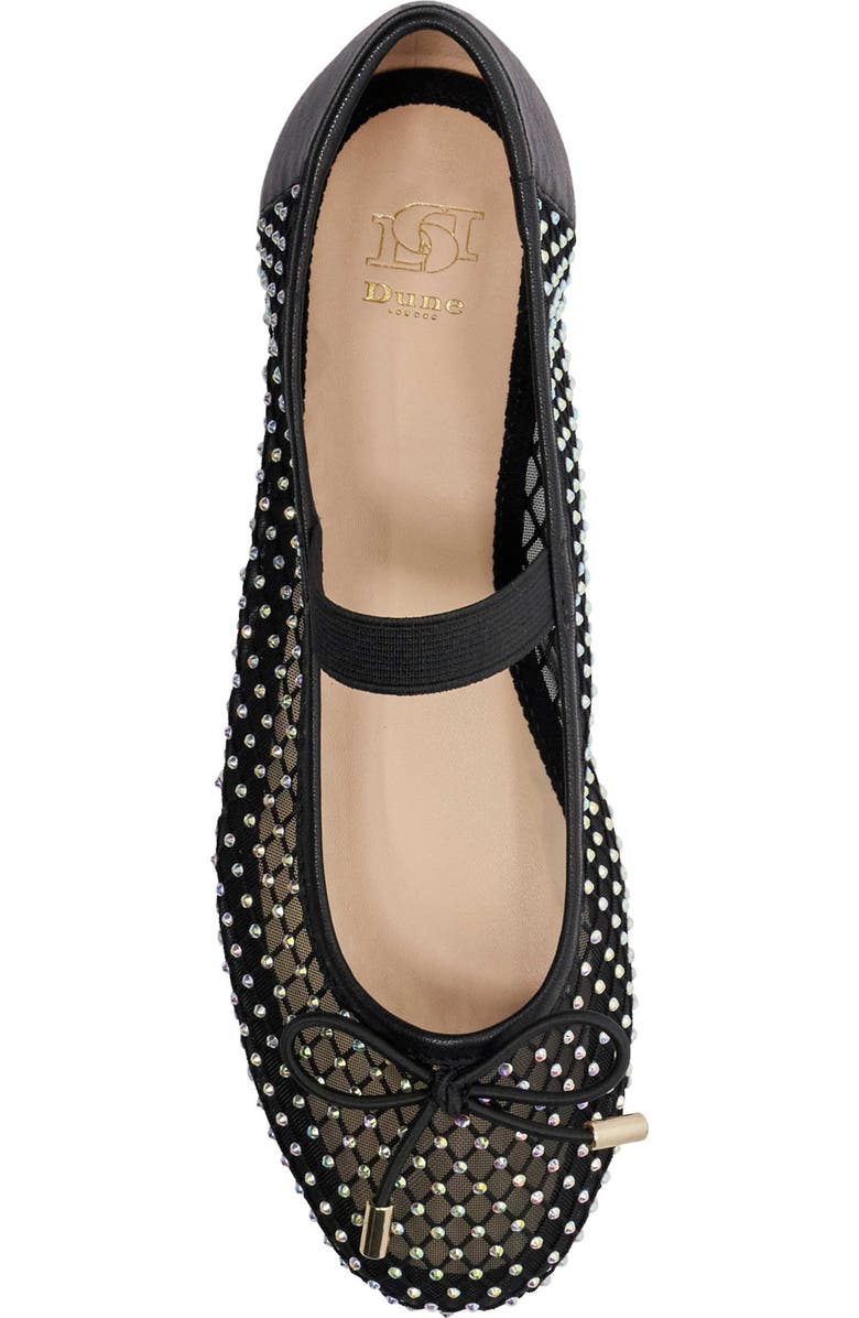 Dune London Happening Mary Jane Flat, Alternate, color, Black