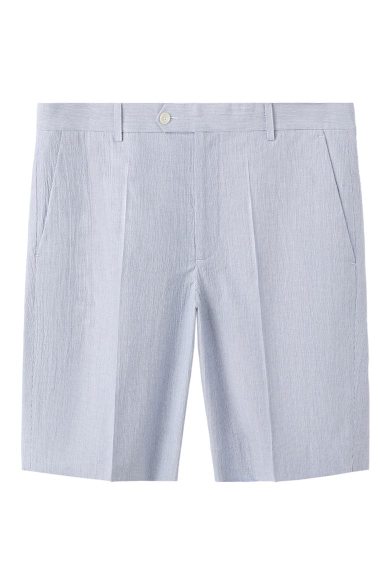 Slim Fit Cotton Blend Bermuda Shorts, Main, color, SKY BLUE