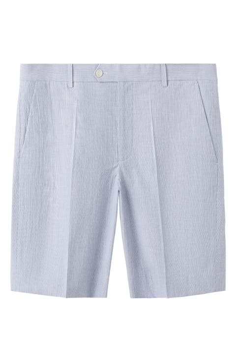 Slim Fit Cotton Blend Bermuda Shorts
