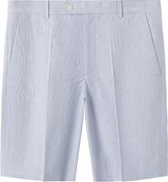 MANGO Slim Fit Cotton Blend Bermuda Shorts