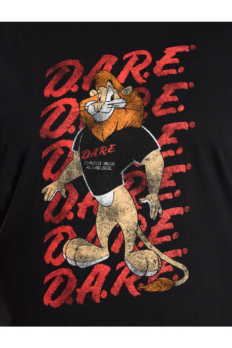 Big & Tall DARE Graphic Tee, Alternate, color, BLACK