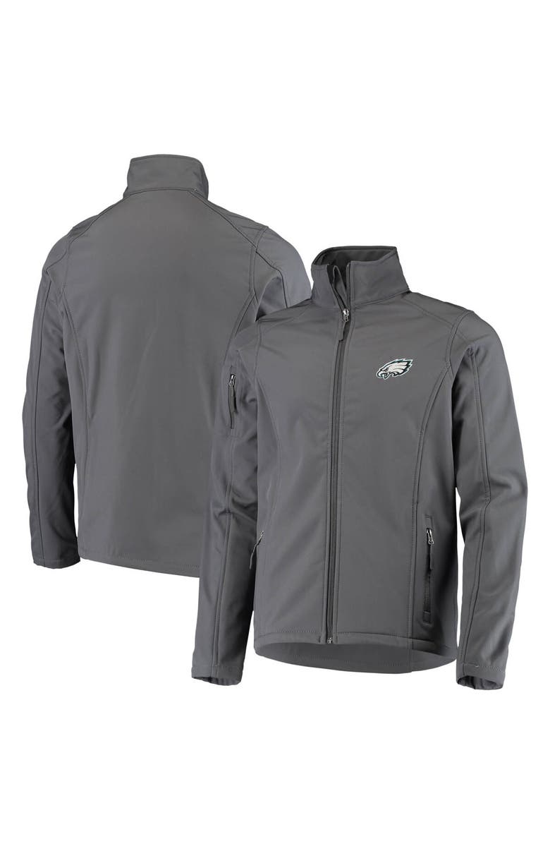 DUNBROOKE Men's Dunbrooke Charcoal Philadelphia Eagles Sonoma Softshell Full-Zip Jacket, Main, color, 