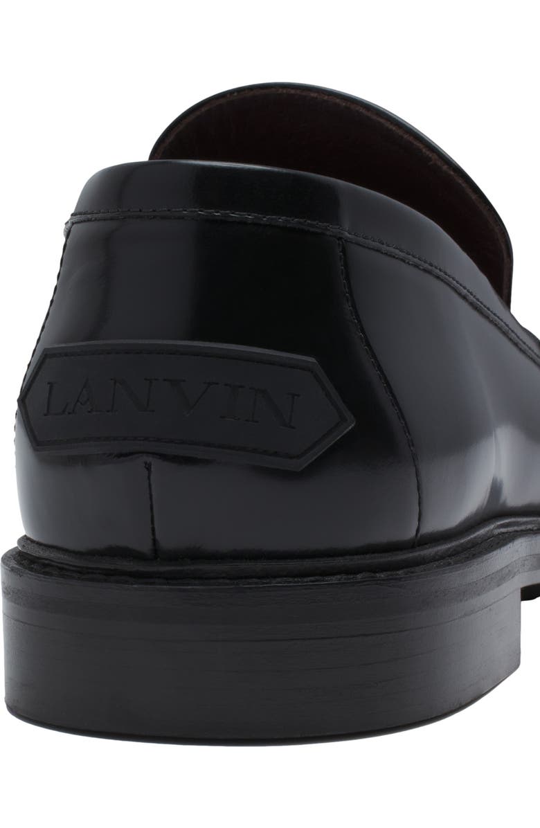 Lanvin SPINTO LOAFERS IN GLOSSY LEATHER, Alternate, color,