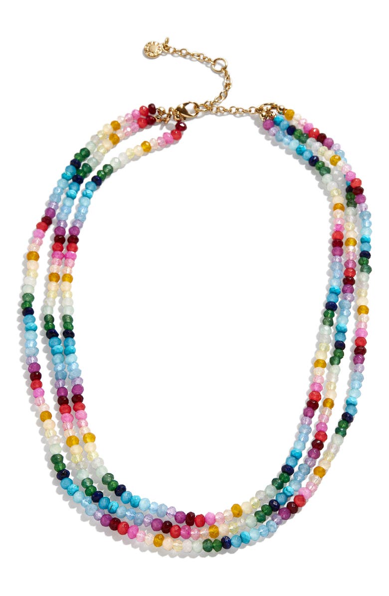 BaubleBar Isla Layered Beaded Necklace, Alternate, color, Multicolored