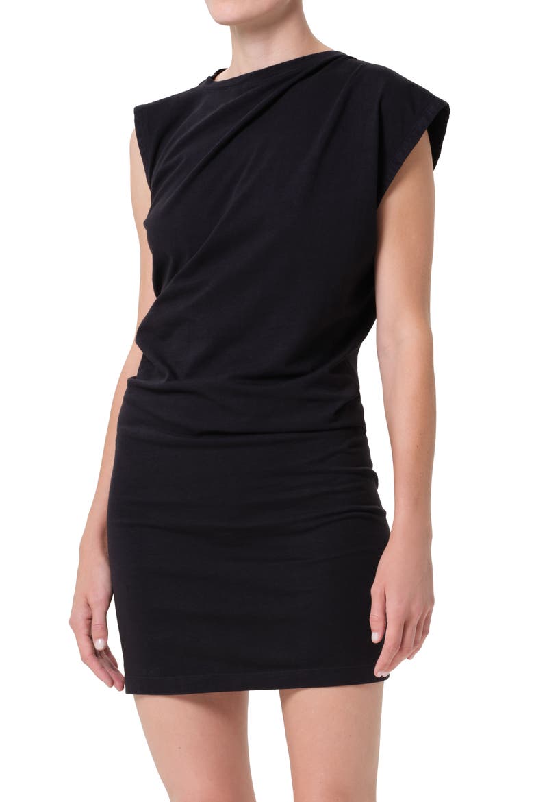 Beth Asymmetric Sheath Minidress, Alternate, color, BLACK