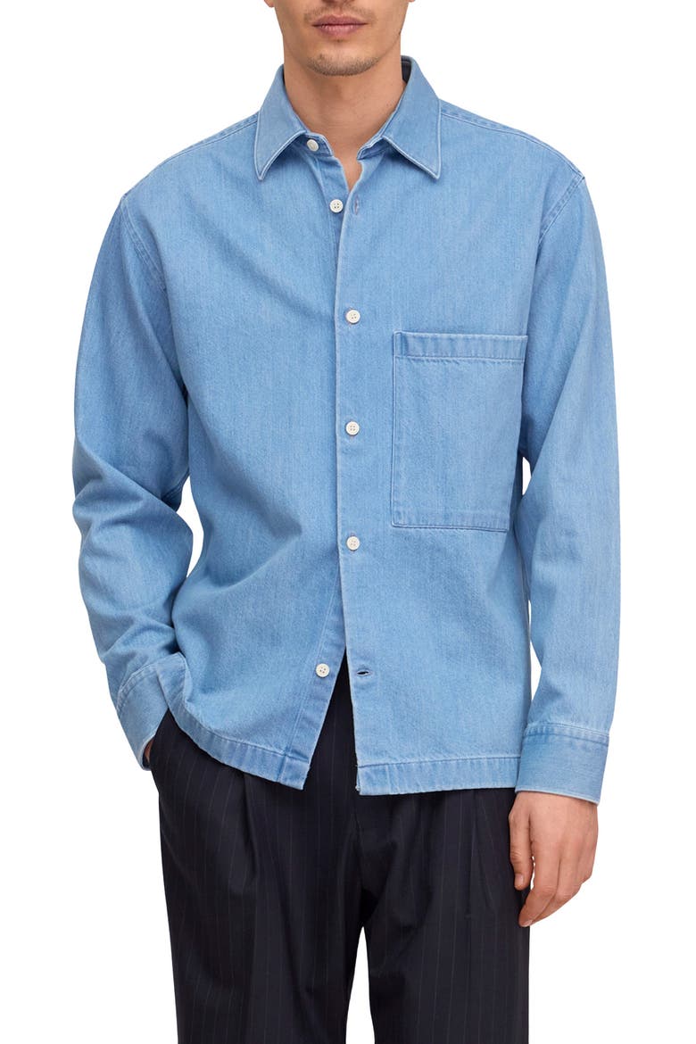 Freddy Denim Shirt, Main, color, BLUE DENIM