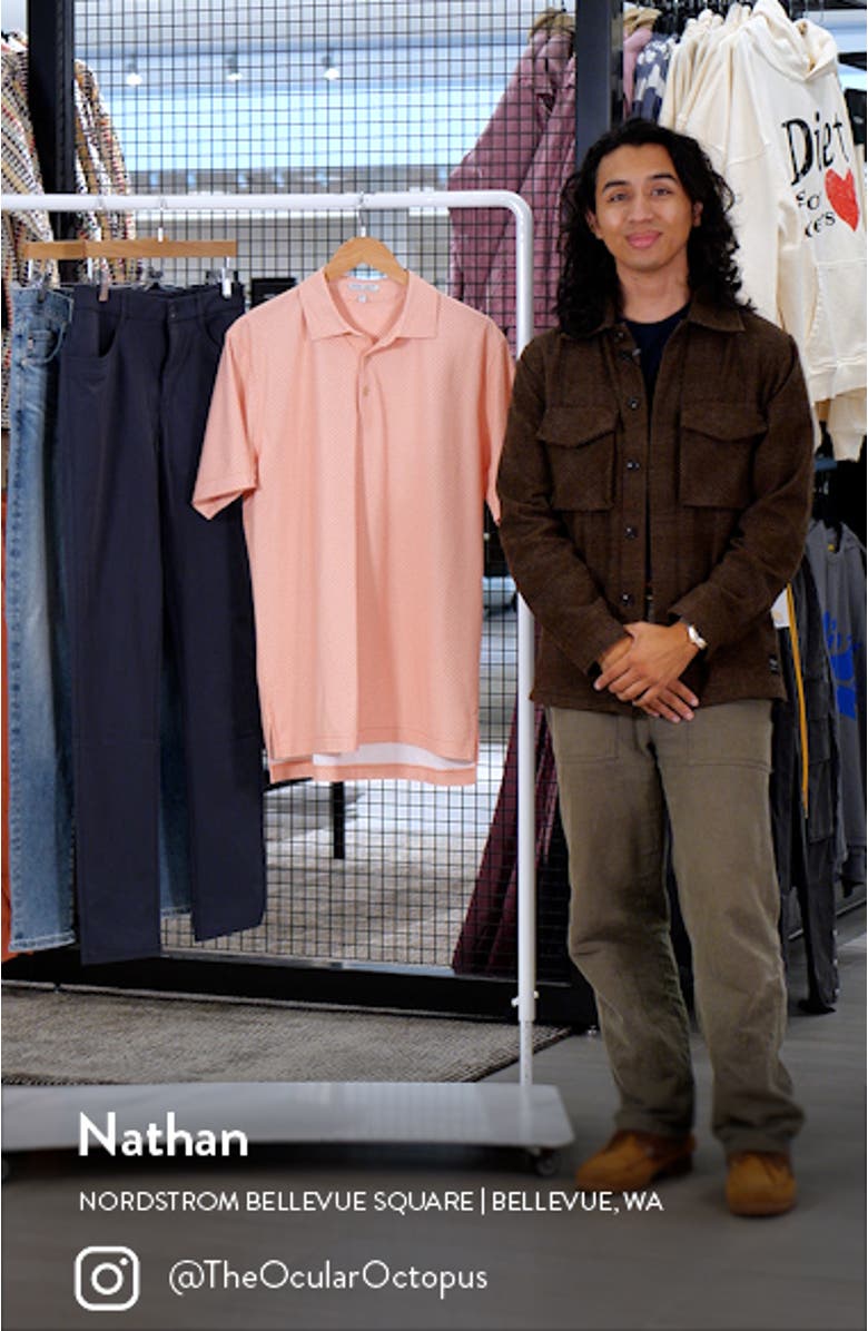 Quadratic Performance Neat Microprint Mesh Polo, sales video thumbnail