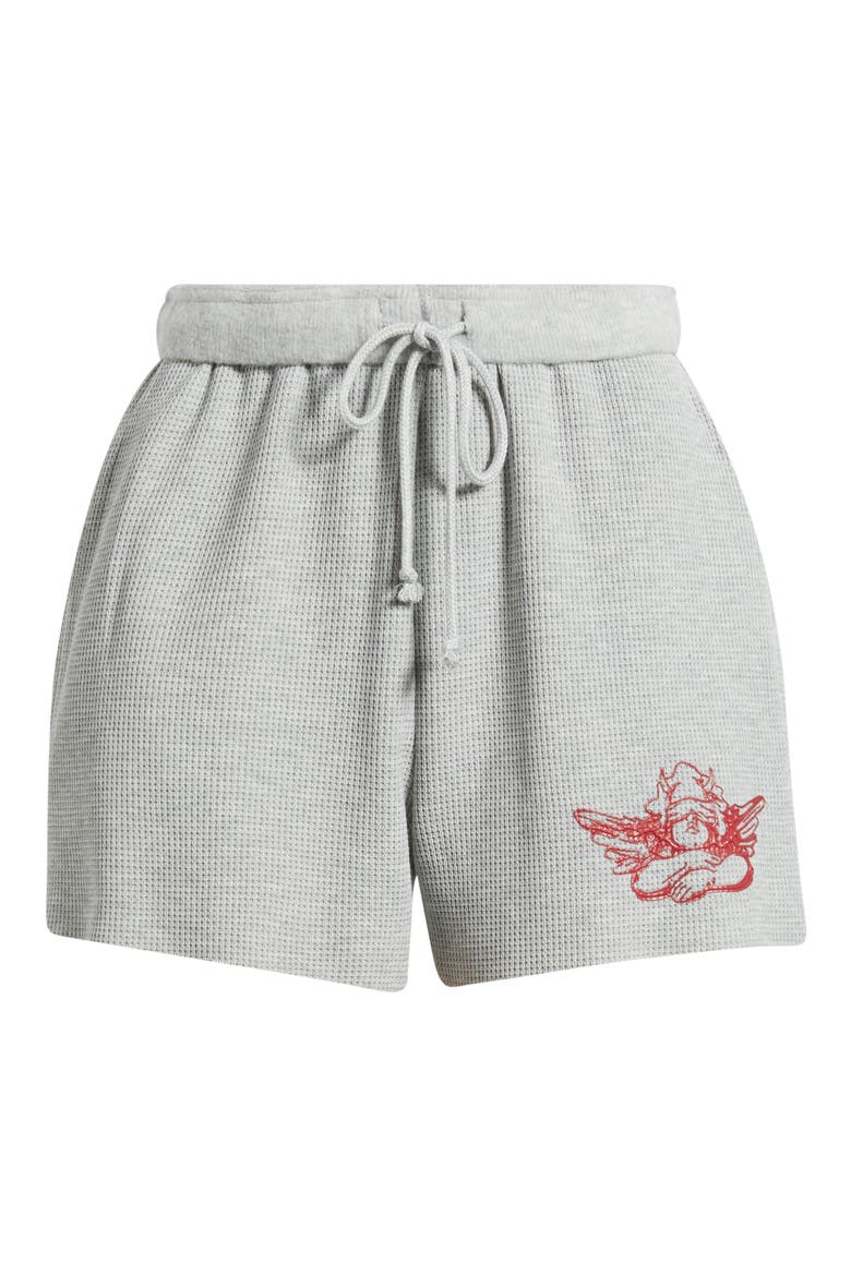 Girls Rule Boys Drool Sweat Shorts, Alternate, color, HEATHER GREY