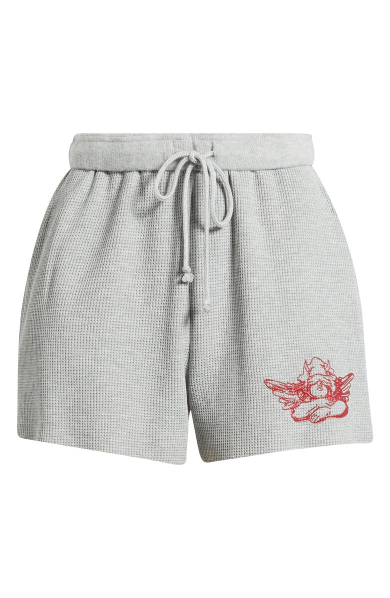 BOYS LIE Girls Rule Boys Drool Sweat Shorts, Alternate, color, Heather Grey