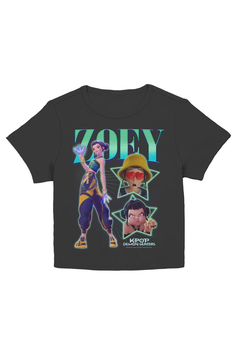 Junior's KPop Demon Hunters Your Idol Zoey  Graphic T-Shirt, Main, color, Black