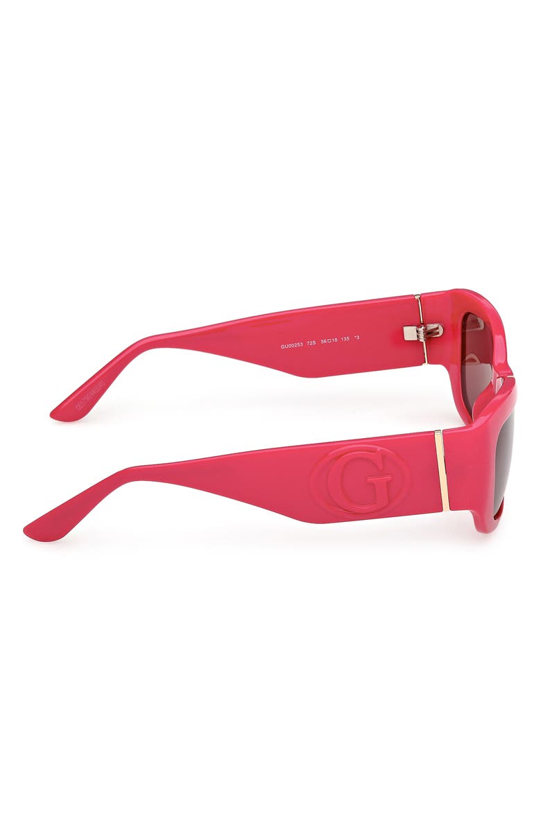 GUESS Rectangular Sunglasses, Alternate, color, Shiny Pink / Bordeaux