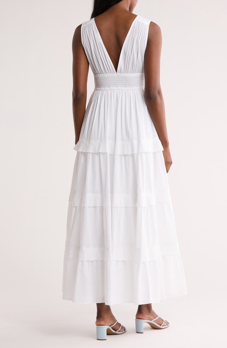 Chelsea28 Sleeveless Tiered Cotton Maxi Dress, Alternate, color, 