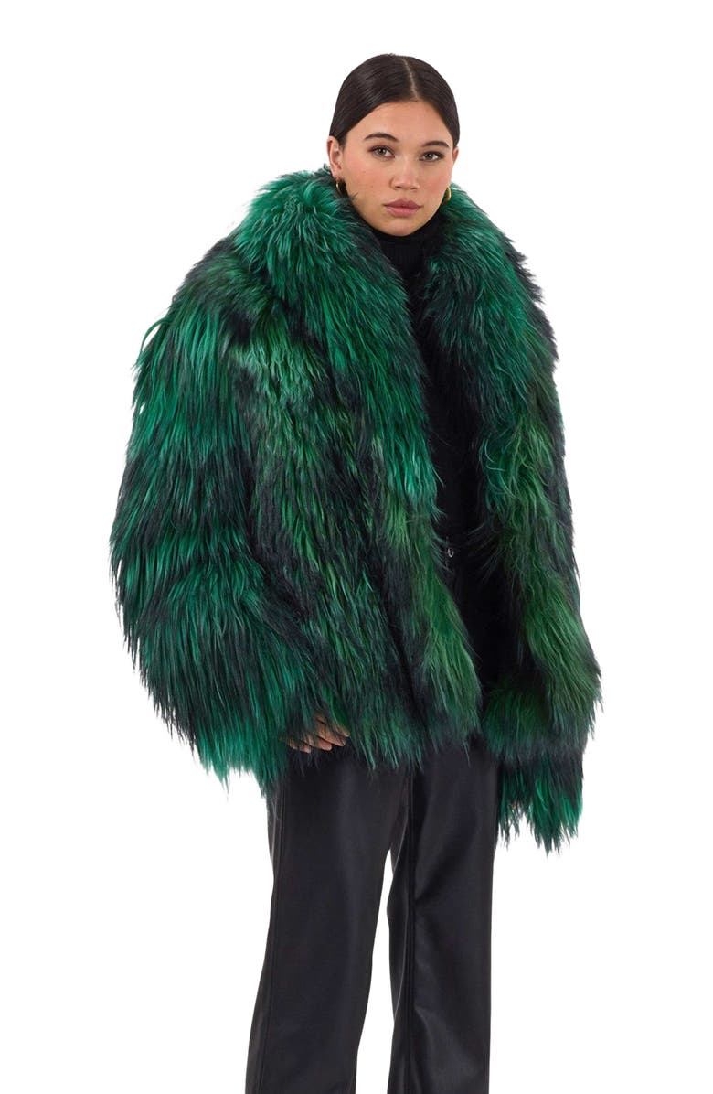 GORSKI Collared Goat Jacket, Main, color, Green