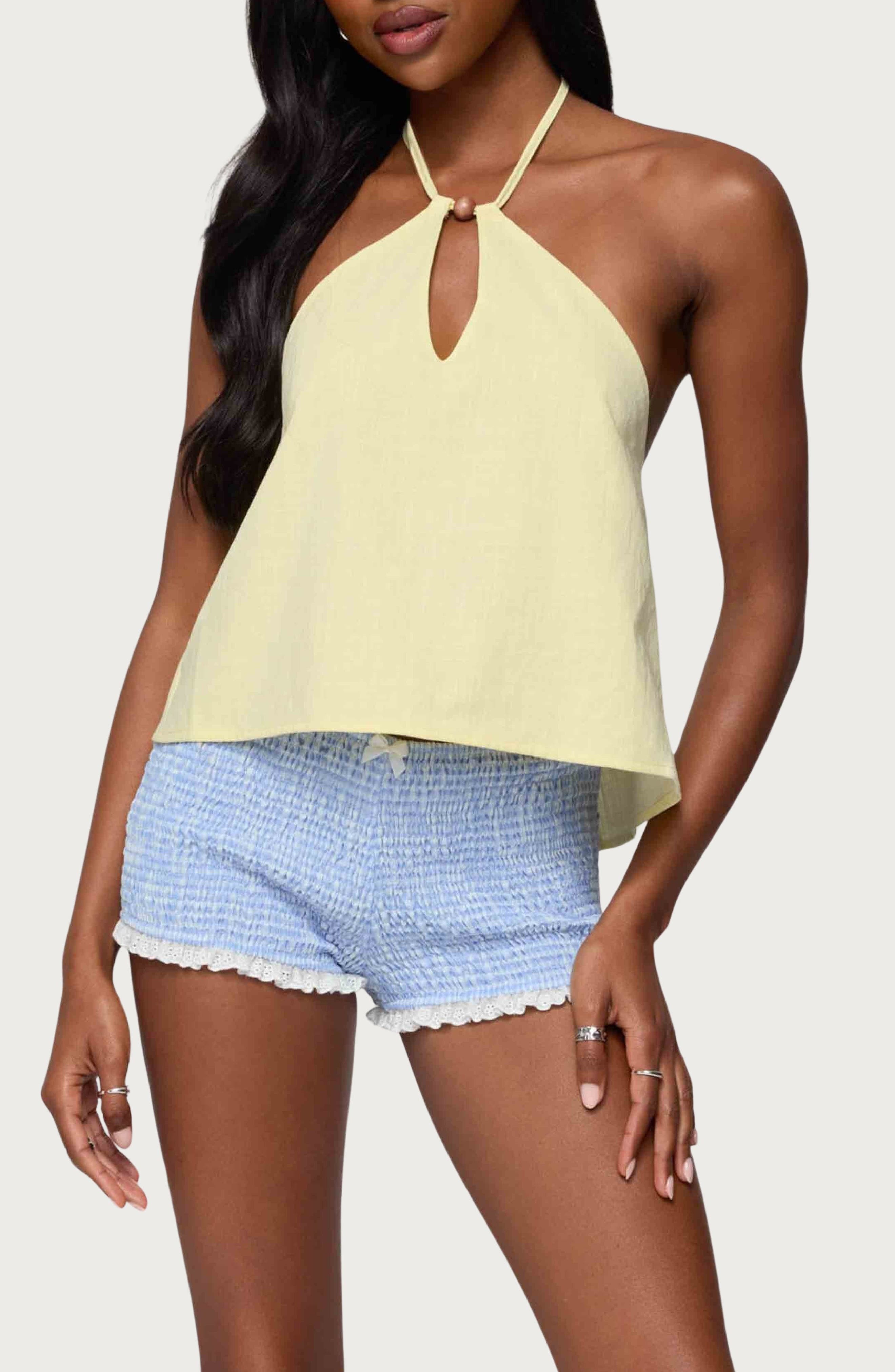 Oliviana Cotton Halter Top