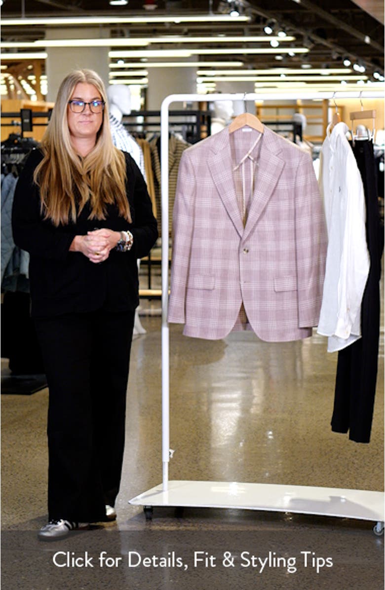 Hyperlight Soft Plaid Wool & Silk Blend Sport Coat, sales video thumbnail