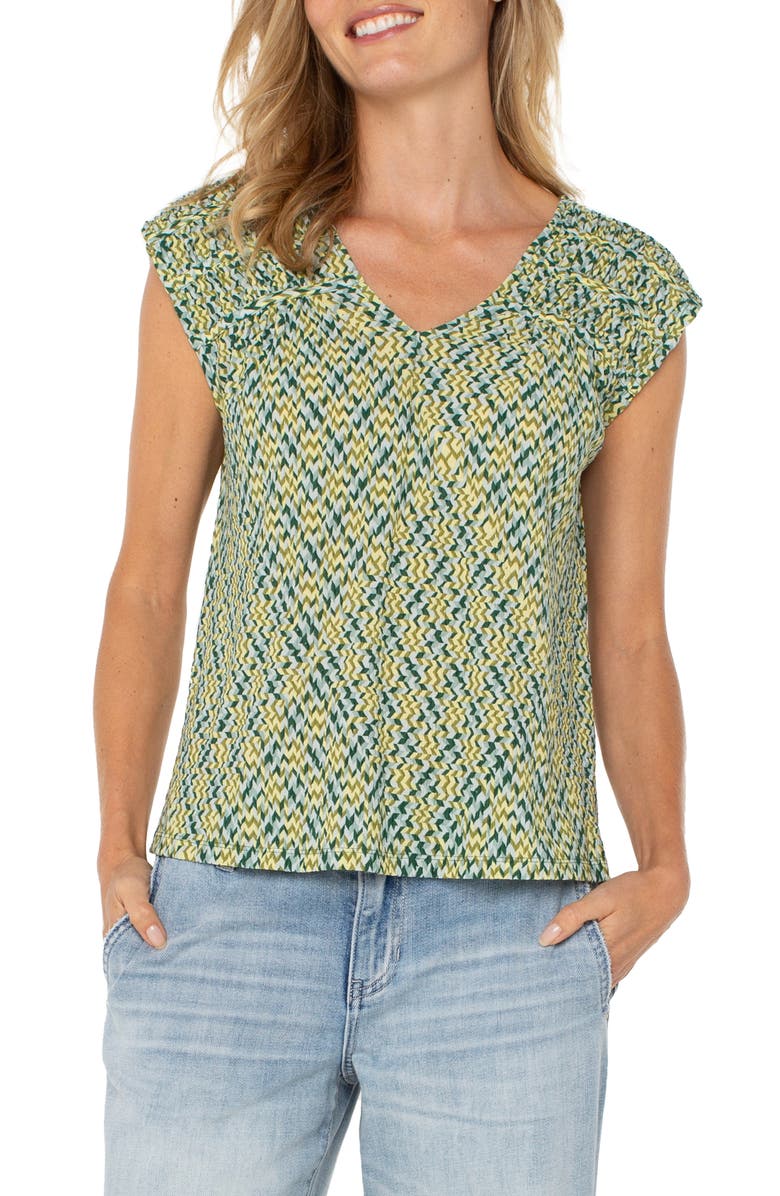 Liverpool Los Angeles Short Sleeve Back Tie Top, Alternate, color, 