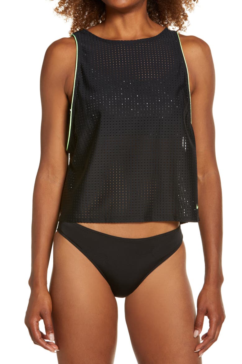 Cheetah Convertible Tankini Top, Main, color, BLACK