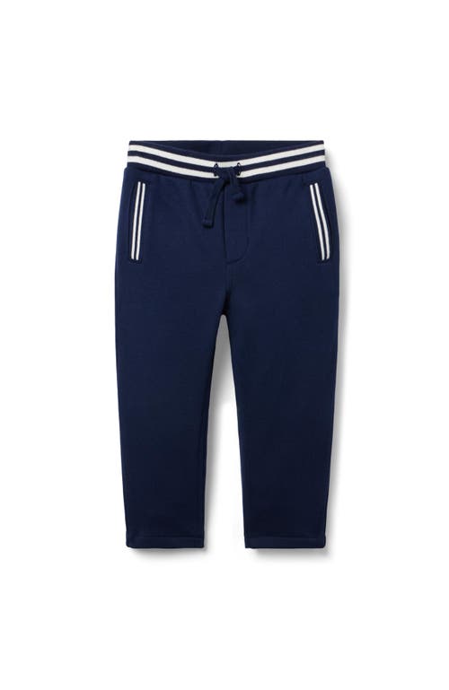 Janie And Jack The Stripe French Terry Jogger In Blue