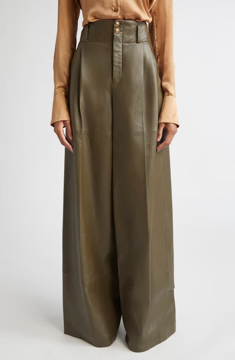 Hypnotic Leather Wide Leg Pants