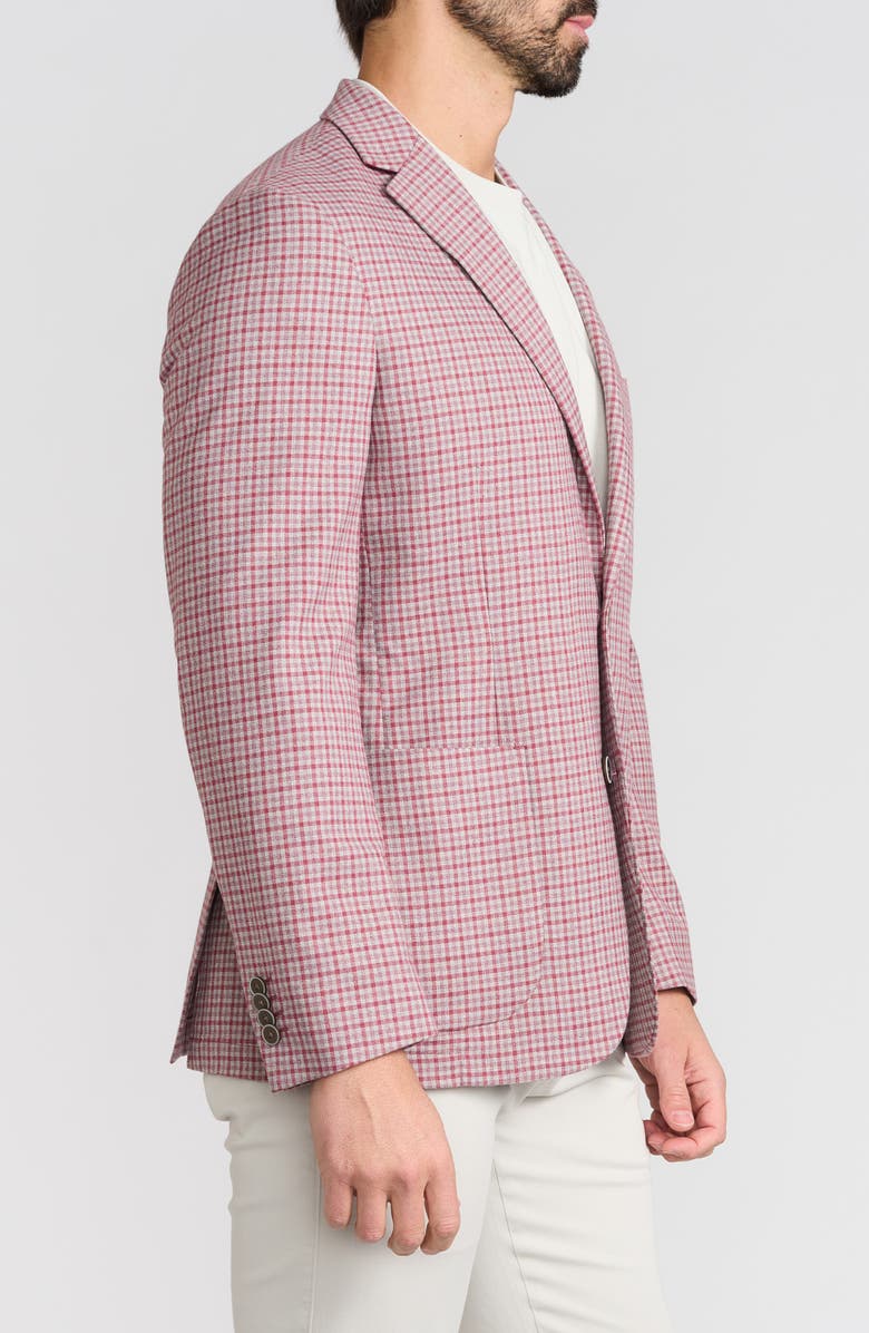 Ibiza Check Sport Coat, Alternate, color, Brick