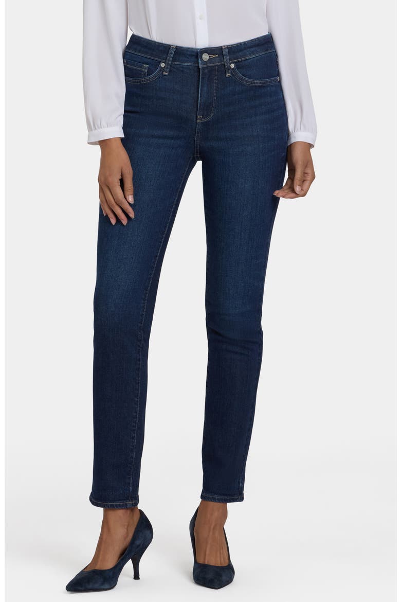 Sheri Slim Leg Sequin Trim Jeans, Alternate, color, INDIGO SEINE