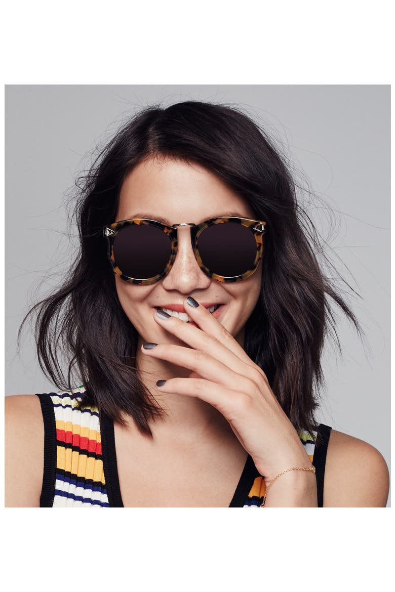 'Super Lunar - Arrowed by Karen' 52mm Sunglasses, Alternate, color, KHAKI/ GOLD