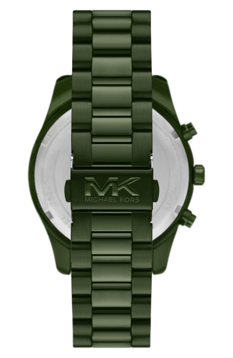 Michael Kors Lexington Chronograph Quartz Bracelet Watch, 44mm, Alternate, color, Green