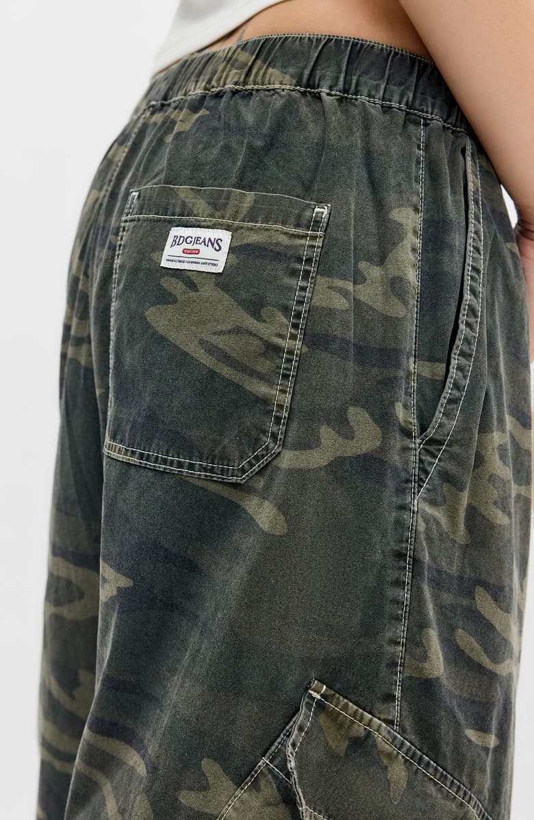 BDG Urban Outfitters Dallas Camo Crop Wide Leg Pants, Alternate, color, Green Camo