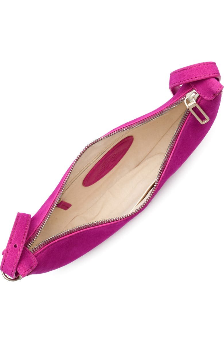 New Amsterdam Leatherworks Silas Suede Crossbody Bag, Alternate, color, Hot Fuchsia