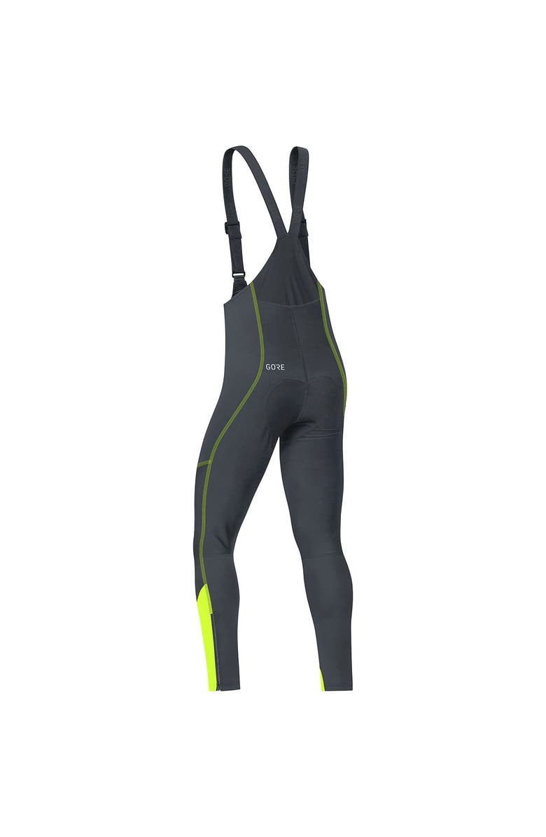 GOREWEAR C3 Gore Windstopper Bib Tights+ - Men's, Alternate, color, Black/Neon Yellow
